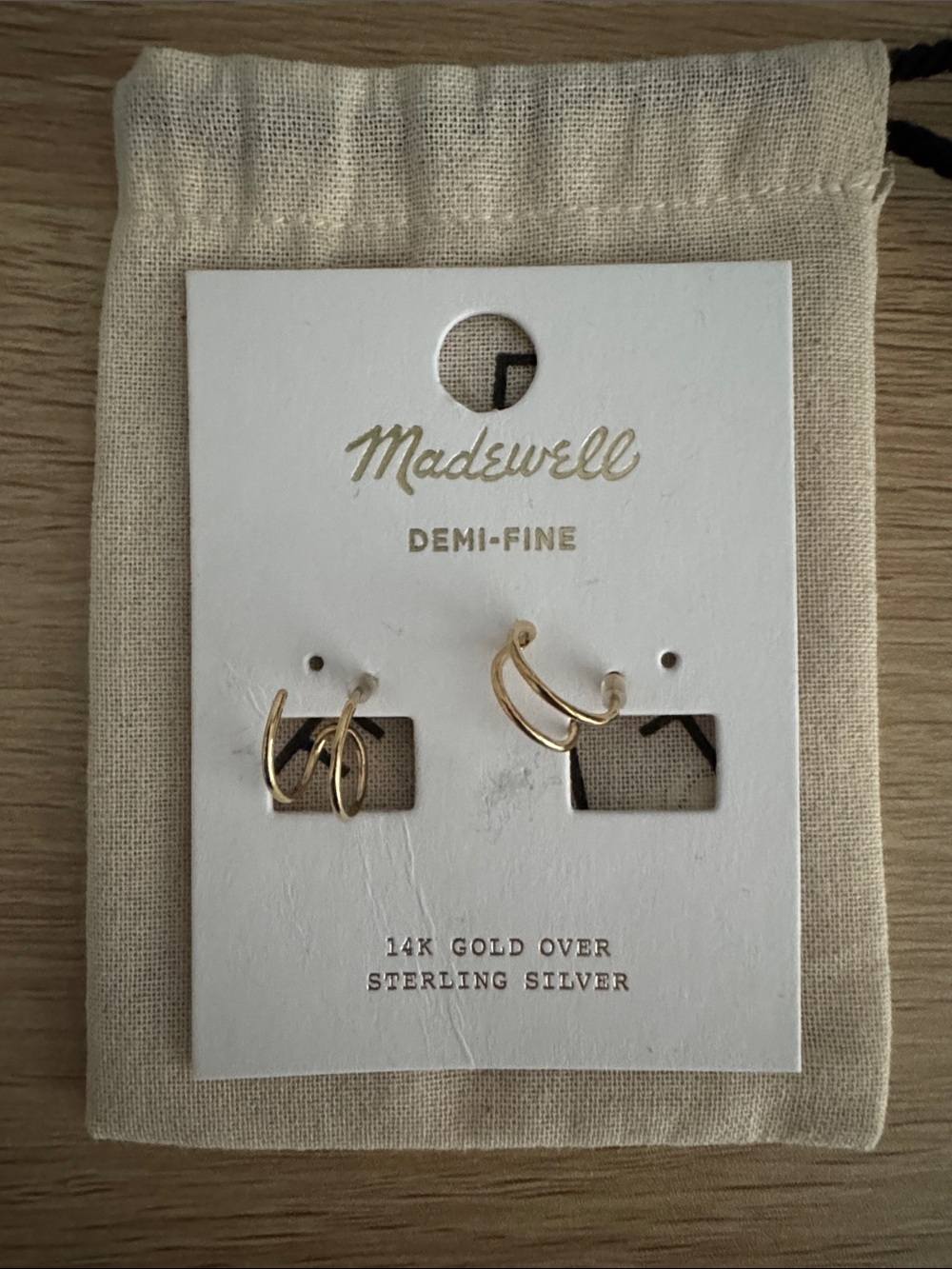 Madewell Demi-Fine Double Hoop Earrings